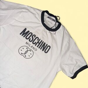 Moschino Couture White Double Smiley T-Shirt Size: M
